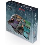 CurePink Tácky pod sklenice NetflixThe WitcherZaklínač Legendary balení 4 ks10x10cm – Zboží Mobilmania
