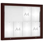 PROCITY Venkovní vitrína model 1000 8 x A4, plexi, hnědá | Zboží Auto