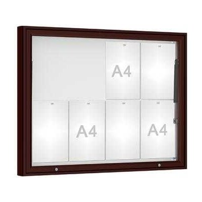 PROCITY Venkovní vitrína model 1000 8 x A4, plexi, hnědá | Zboží Auto