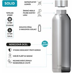 Quokka Nerezová lahev Solid Sleek 0,63 l