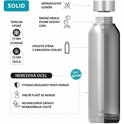 Quokka Nerezová lahev Solid Sleek 0,63 l – Zboží Dáma