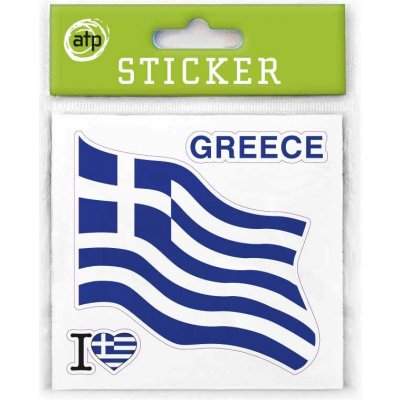 ATP - samolepka řecká vlajka (I LOVE GREECE) – Zboží Živě