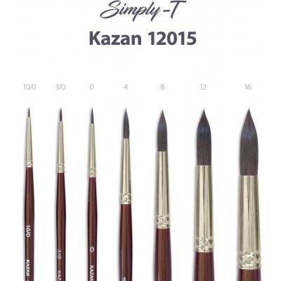 Štětec Simply-T Kazan 12015 - kulatý, krátká rukojeť Velikost štětce: 12 – Sleviste.cz