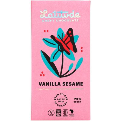 Latitude Vanilla Sesame 72% hořká čokoláda 70 g – Zboží Mobilmania