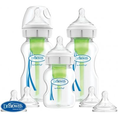 Dr. Brown´s sada 5 lahví Options + široké hrdlo novorozenecká plast WB09600 – Hledejceny.cz