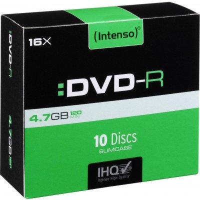 Intenso DVD-R 4,7GB 16x, slimbox, 10ks (DDM47INS5CX1)