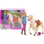 Barbie jezdecký set s koněm a helmou – Zbozi.Blesk.cz