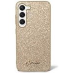 Pouzdro Guess PC/TPU Glitter Flakes Metal Logo Samsung Galaxy S23 zlaté – Zboží Mobilmania
