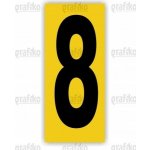 Grafiko | číslice 8 - Text obrázku 1 ks 80x186mm, Materiál Samolepící PVC folie, Rozměr 1ks 80x186mm – Sleviste.cz