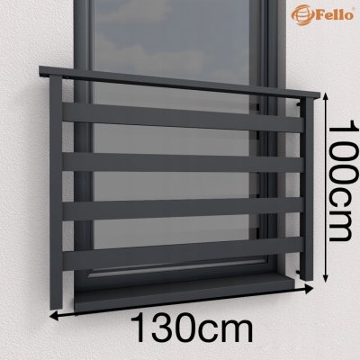 ALU BASIC Balkon francouzský 130 cm Balustráda 7016 – HobbyKompas.cz