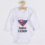 NEW BABY Body s potiskem New Baby Fandím s ocinom bílé – Zboží Dáma