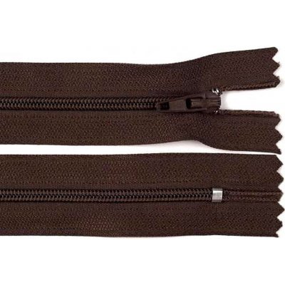 Prima-obchod Spirálový zip No 3 délka 20 cm autolock, barva 304 hnědá čokoládová – Zboží Mobilmania