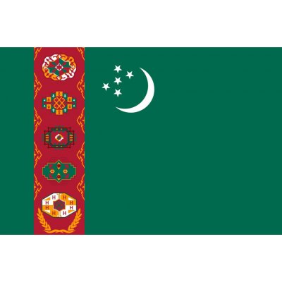 Turkmenistán vlajka - 60 x 90 cm - tunel, karabina – Hledejceny.cz