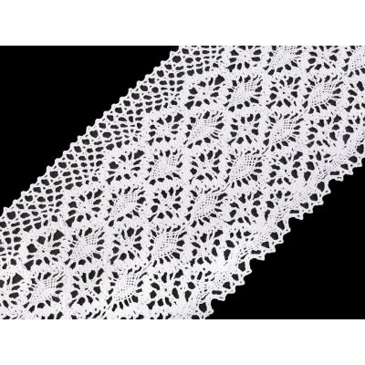 Bavlněná krajka paličkovaná šíře 14 cm Varianta: 1 bílá, Balení: 1 m – Zboží Mobilmania