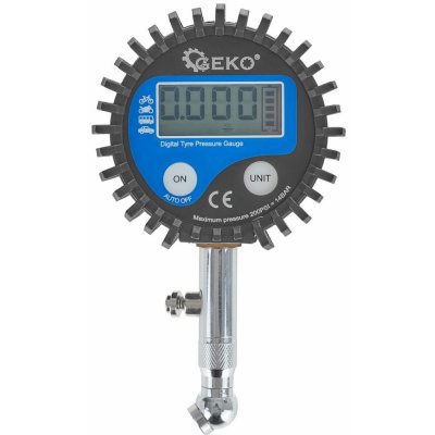 GEKO G01274 Měřič tlaku - manometr, digitální, 0-13,8 bar, citlivost 0,01 bar, otočný, koncovka 45° – Hledejceny.cz