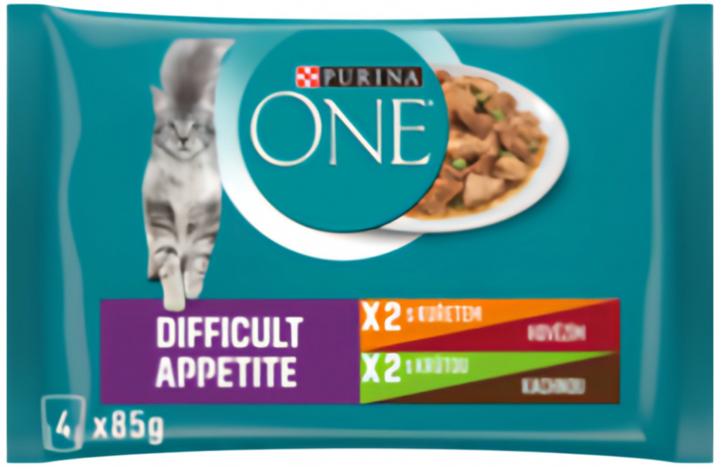 Purina One Difficult appetite kuřecí pro kočky 4 x 85 g