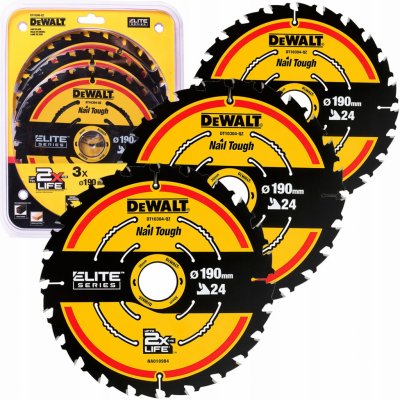 DeWALT DT10399 Sada pilových kotoučů 3ks, 190x30 mm, 24 zubů – Zboží Dáma DeWALT DT10399 Sada pilových kotoučů 3ks, 190x30 mm, 24 zubů – Zboží Dáma