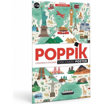 POPPIK Vzdělávací samolepkový plakát Kolem světa – Zboží Dáma