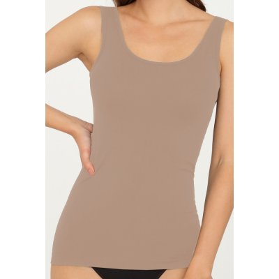Gatta Dámské bezešvé tílko Tank Top Béžová – Zboží Dáma