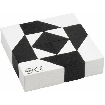 Detoa Hlavolam Tangram černobílý – Sleviste.cz