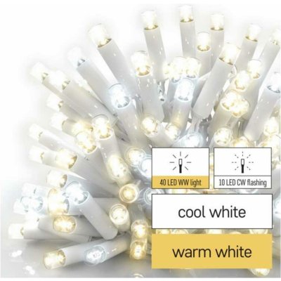Emos D2CN02 LED řetěz bílý rampouchy teplá studená bílá 3m