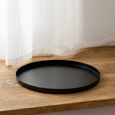 BOLTZE Kovový černý podnos Rondella 40 cm – Sleviste.cz