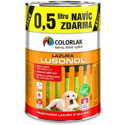 Colorlak Lusonol lazura S1023 2,5 + 0,5 l mahagon – Sleviste.cz