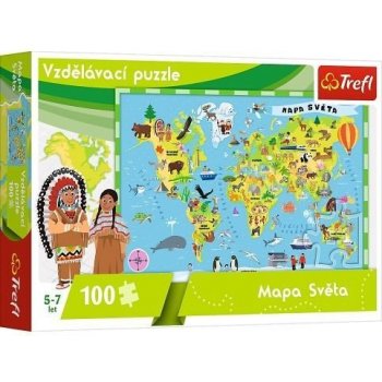 Trefl Mapa světa 100 dílků