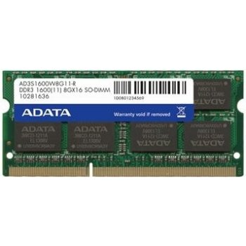 ADATA SODIMM DDR3 8GB 1600MHz CL11 AD3S1600W8G11-R