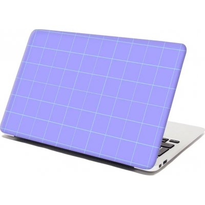 Sablio Samolepka na notebook Čtvercový vzor fialové - 38x26 cm – Zboží Živě