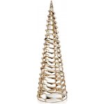 Home Styling Decoration Svítící vánoční stromek kužel zlatý 40 cm, 30 LED s časovačem – Hledejceny.cz