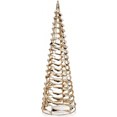 Home Styling Decoration Svítící vánoční stromek kužel zlatý 40 cm, 30 LED s časovačem – Hledejceny.cz