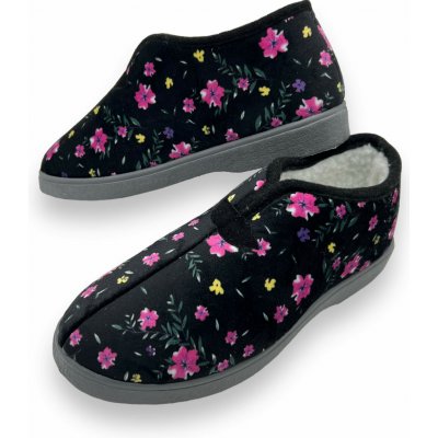 Fashion dámské zateplené pantofle 02 černá – Sleviste.cz