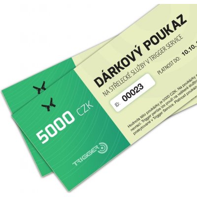 Dárkový poukaz střelnice na 5000 Kč