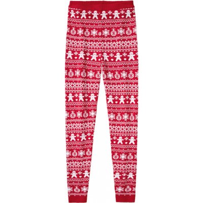 Pepperts dívčí vánoční pletené legíny červený – Zboží Dáma
