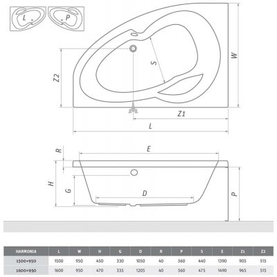 Roth HARMONIA 160 x 95 cm 9830000 – Zboží Mobilmania