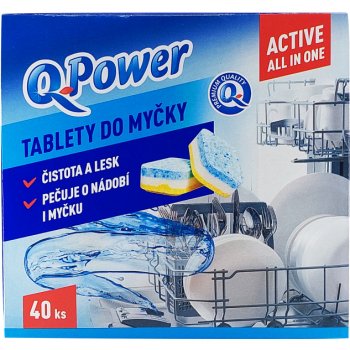 Q-Power Tablety do myčky Active all in one 40 ks