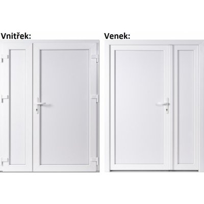Soft dvoukřídlé plné bílá pravé 130 x 200 cm – Hledejceny.cz