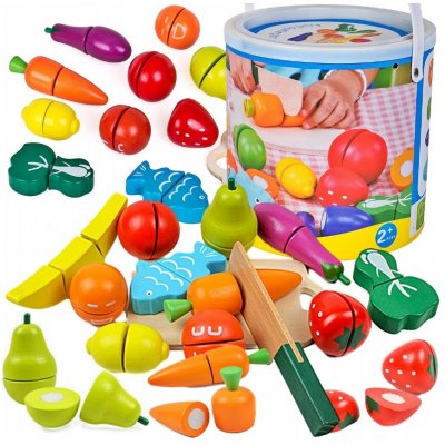 Eco Toys dřevěné ovoce a zelenina na krájení 13 ks – Zboží Mobilmania