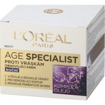L'Oréal Age Specialist noční krém proti vráskám 55+ 50 ml