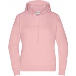 Daiber JN 8033 dámská lounge mikina s kapucí soft pink