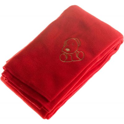Kaarsgaren fleecová deka s pejskem červená – Zboží Mobilmania