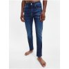 Pánské džíny Calvin Klein Jeans pánské skinny fit džíny s vyšisovaným efektem Tmavě modré