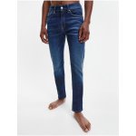 Calvin Klein Jeans pánské skinny fit džíny s vyšisovaným efektem Tmavě modré – Zbozi.Blesk.cz