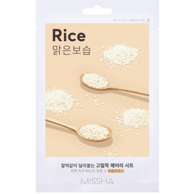 Missha Airy Fit Sheet Mask Rice plátýnková maska s výtažkem z rýže 19 g – Hledejceny.cz