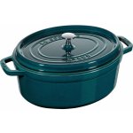 Staub Oválný litinový hrnec s poklicí Cocotte, mořská modř, 33 cm / 6,7 l 1103337 – Zboží Dáma