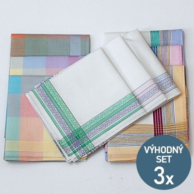 Etex Luxusní dámské kapesníky z česané bavlny - výhodný set 9 kusů – Hledejceny.cz