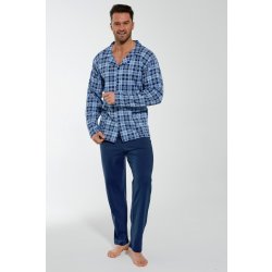 Cornette 114/61 pánské pyžamo dlouhé propínací modré
