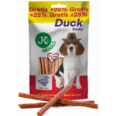 JK ANIMALS kachní tyčinky, masový pamlsek 100 g – Zboží Mobilmania