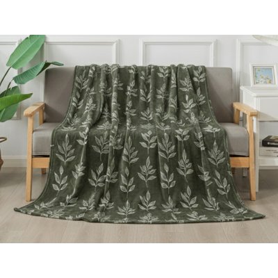 Xpose Mikroplyšová deka ROSTLINY Mikroplyš 140x200 – Zbozi.Blesk.cz